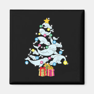 Beluga-Wal-Christmasbaum-Wale-Weihnachten Magnet