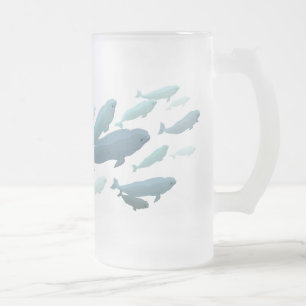 Beluga Whale Art Beer Tasse Marinelife Bier Tasse