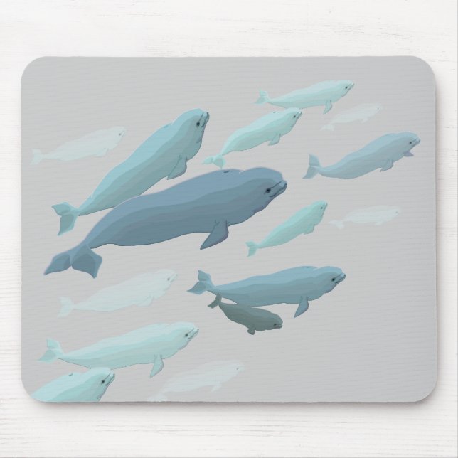 Beluga Whale Art Mousepad Baby Whale Dekoration (Vorne)