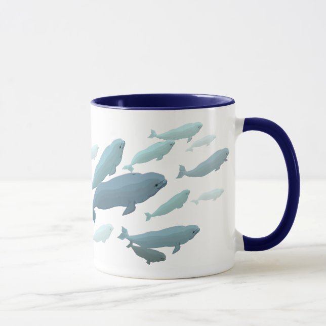 Beluga Whale Art Tasse Marinelife Coffee Cup (Rechts)