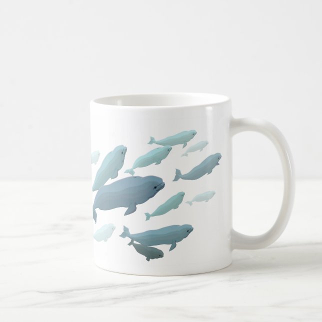 Beluga Whale Art Tasse Marinelife Coffee Cup (Rechts)