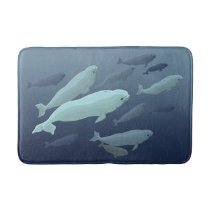 Beluga Whale Bath Whale Wal Art Bath Badematte
