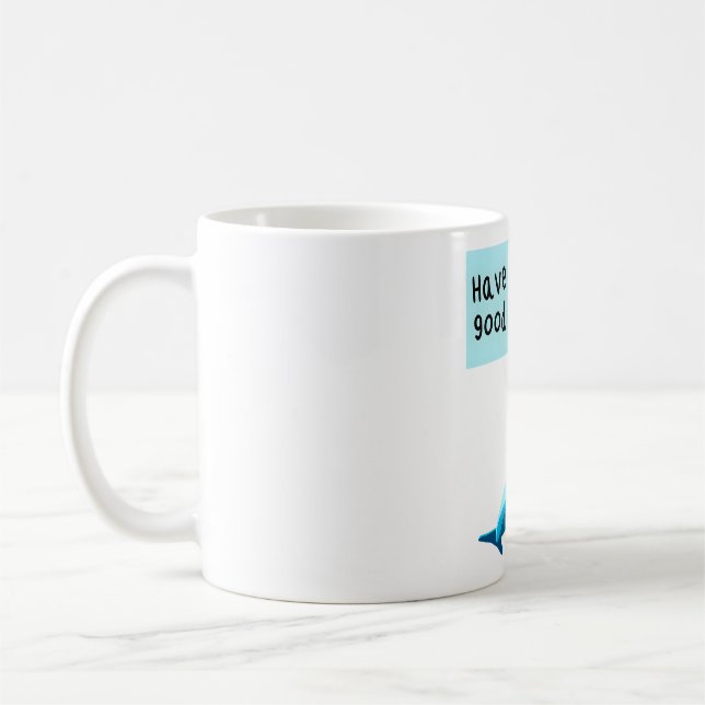 Beluga Whale Birthday Artwork Playful Marine Mamma Kaffeetasse (Links)