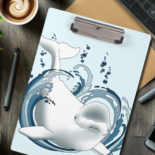 Beluga Whale Blue Klemmbrett (Von Creator hochgeladen)