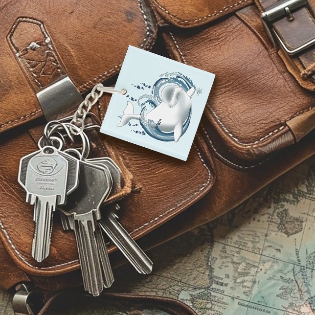 Beluga Whale Blue Schlüsselanhänger (Von Creator hochgeladen)