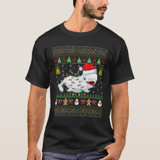 Beluga Whale Fish Lover Santa Beluga Whale Ugly Ch T-Shirt
