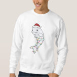 Beluga Whale Frohe Weihnachts Winter Tiere Wale Sweatshirt<br><div class="desc">Der Beluga Wal zu Weihnachten mit Feenlicht. Hübsche Tiere mit Geschenken und Schnee für den Urlaub. Auch lustig für Weihnachten im Juli. Belugas sind niedliche Tiere und perfekt zu Weihnachten.</div>