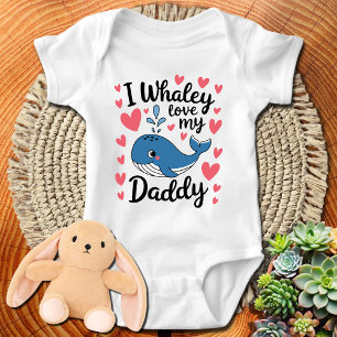 Beluga Whale I Whaley Liebe My Daddy Baby Strampler