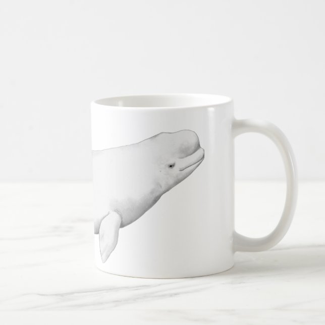 Beluga Whale Illustration Whale Lover Gift Kaffeetasse (Rechts)