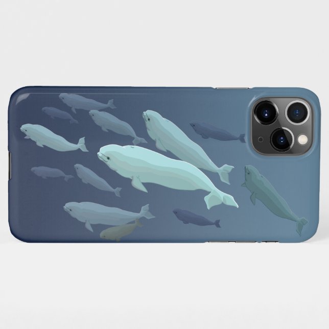 Beluga Whale iPhone Cases Whale Smartphone Hüllen iPhone Hülle (Rückseite (Horizontal))