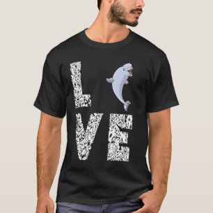 Beluga Whale Liebe Leopard Weißer Wal Arktischer O T-Shirt