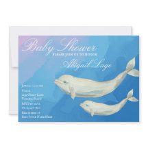 Beluga Whale Mama und Calf Baby Dusche