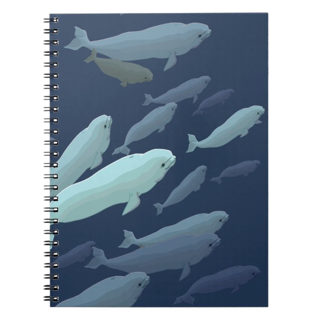 Beluga Whale Notebook Whale Art Journal Book Notizblock (Vorderseite)