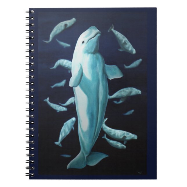 Beluga Whale Notebook Whale Art Journal Book Notizblock (Vorderseite)