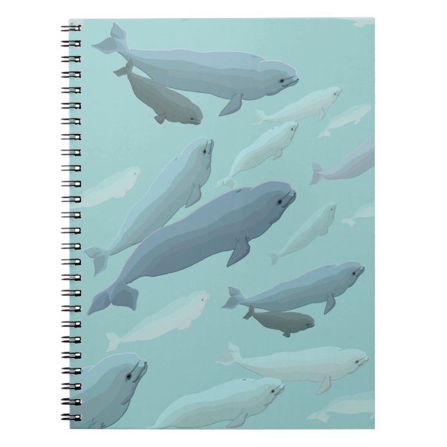 Beluga Whale Notebook Whale Art Journal Book Notizblock (Vorderseite)