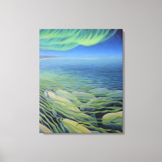 Beluga Whale Painting Canvas Print Leinwanddruck (Vorderseite)