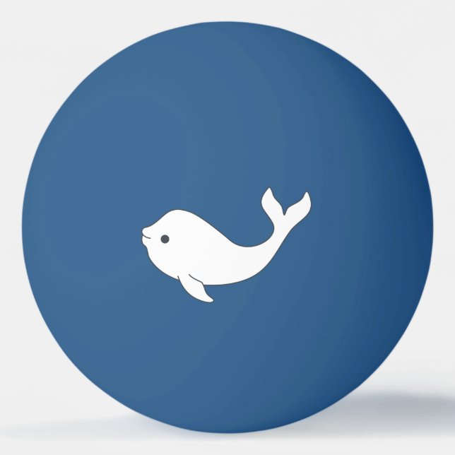 Beluga Whale Ping Pong Ball Tischtennisball (Vorderseite)