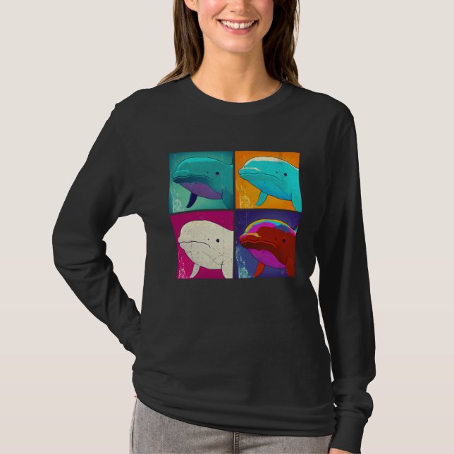Beluga Whale Pop Illustration Colorful Animal Men T-Shirt (Vorderseite)
