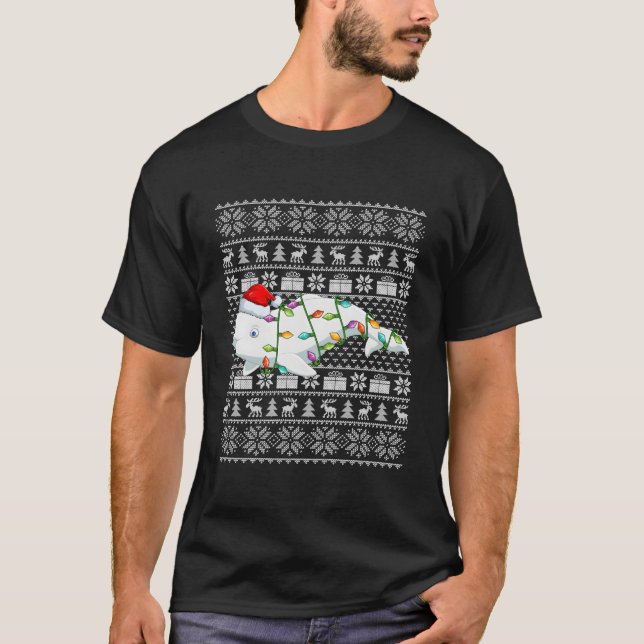 Beluga Whale Santa Ugly Beluga Whale T-Shirt (Vorderseite)