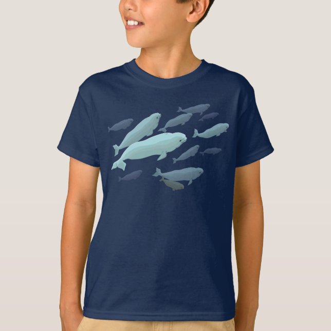 Beluga Whale Shirt Niedlich Whale Art Shirts (Vorderseite)