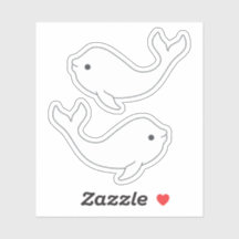 Beluga Whale Vinyl Stickers