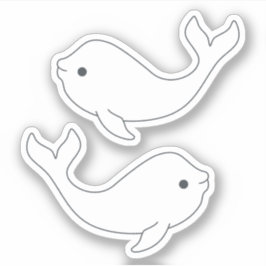 Beluga Whale Vinyl Stickers Aufkleber