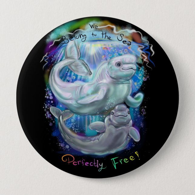 Beluga Whales Button (Vorderseite)