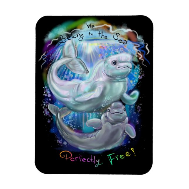 Beluga Whales Magnet (Vertikal)