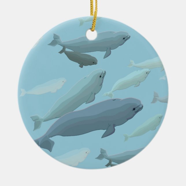 Beluga Whales Ornament Personalisiert Whale Orname (Vorne)