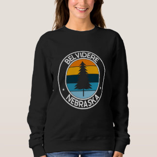 Belvidere Nebraska NE USA City Pride Retro Sunset Sweatshirt