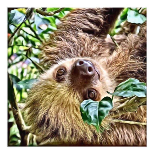 bemalt Sloth Fotodruck (Vorne)