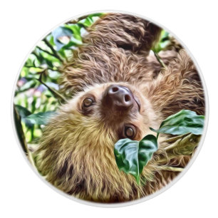 bemalt Sloth Keramikknauf