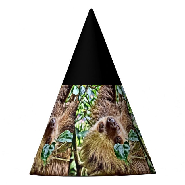 bemalt Sloth Partyhütchen (Vorderseite)