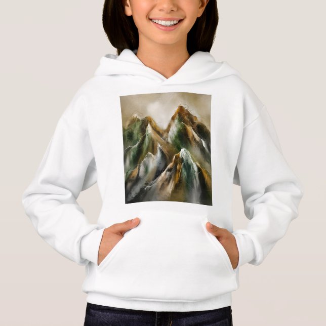 Bemalte Berge  Hoodie (Vorderseite)