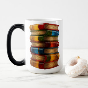 Bemalte Buch-Tasse, Neuheit 3D bemalte Bücher Kaff Verwandlungstasse