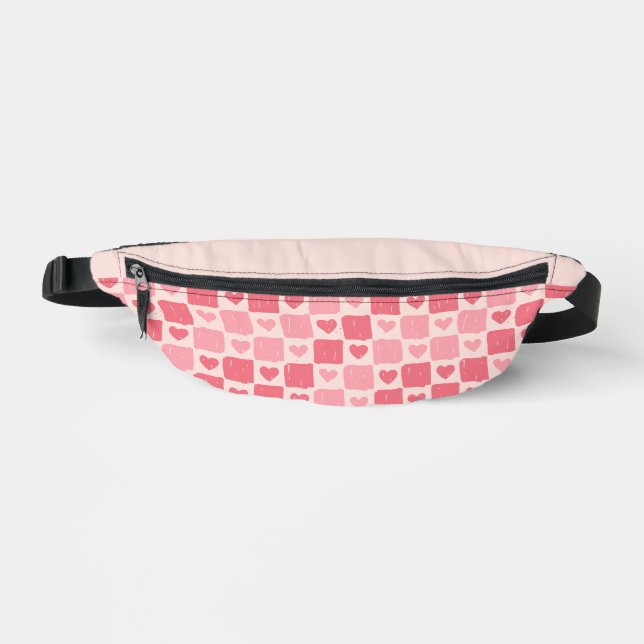 Bemalte Herzen Liebes-Muster Bauchtasche (Vorderseite)