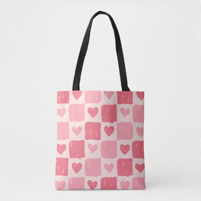 Bemalte Herzen Love Muster-Tasche (Vorderseite)