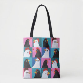 Bemalte Hühner-Tasche