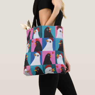 Bemalte Hühner-Tasche