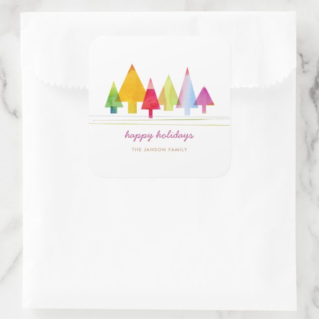Bemalte Kiefern Aufkleber (Tasche)