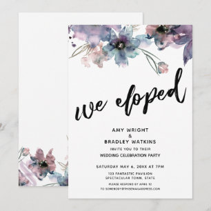 Bemalte Künstlerische Blumen Hochzeitsempfang Nur Einladung