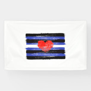 BEMALTE LEDER-Pride-Flagge und -Symbol Banner
