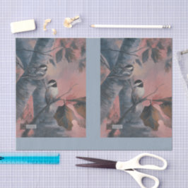 Bemalte Meisen DBL Seidenpapier