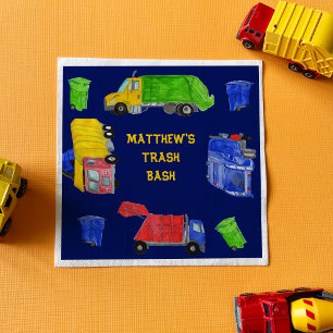 Bemalte Müllwagen Jungen Müll Bash Party Serviette