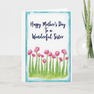 Bemalte Muttertag Schwester Karte