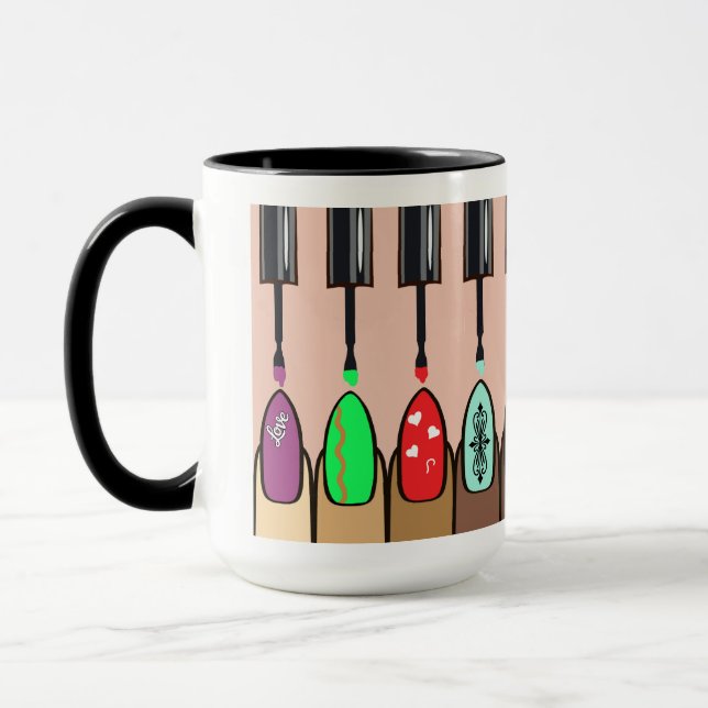 Bemalte Nägel Tasse (Links)