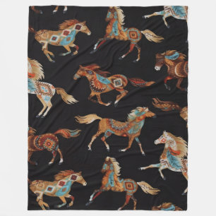 Bemalte Ponys Flanelldecke Fleecedecke