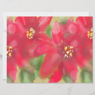 Bemalte rote und grüne Poinsettien-Weihnachtsgesta