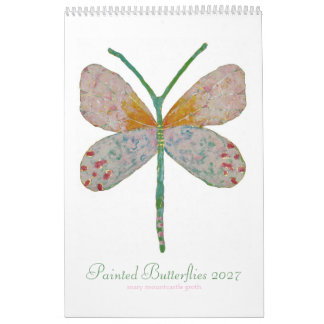 Bemalte Schmetterlinge 2027 Kalender