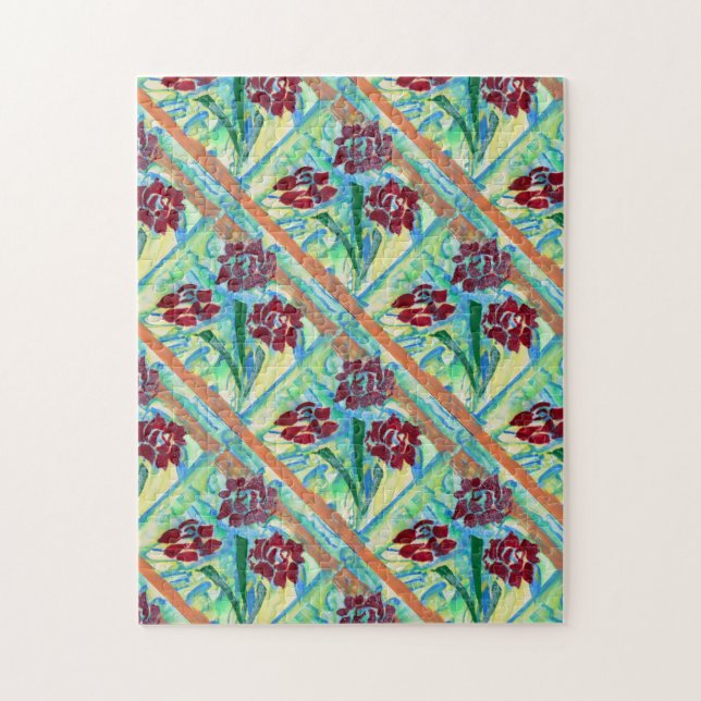 Bemalte Spitzenrosen Puzzle (Vertikal)
